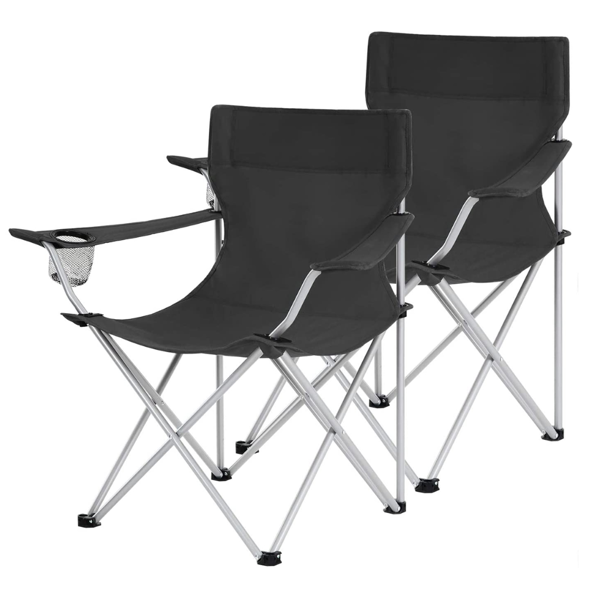 ROVER kempingszékek, 2 db-os szett, fekete