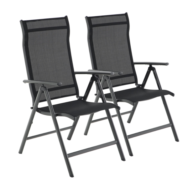 RIVIERA kerti székek, 2 db-os szett, fekete