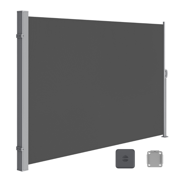 HORIZON oldalsó napellenző teraszra, 200x350cm, szürke