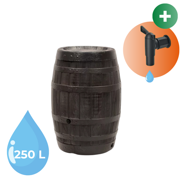 BOTAQUA esővízgyűjtő hordó, 250 l, barna