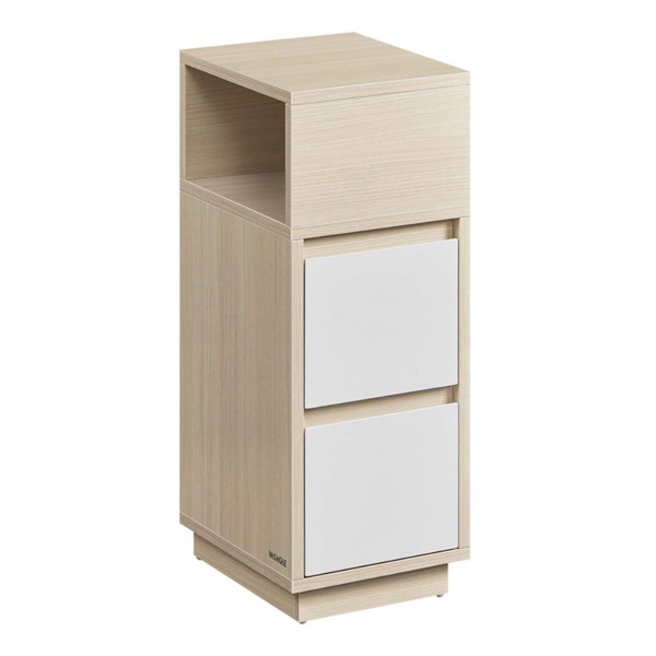 ROBIN éjjeliszekrény, 30x25x65cm, fehér/bézs