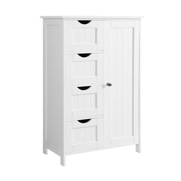 PAULA fürdőszobai szekrény 4 fiókkal és polccal, 55x30x81cm, fehér