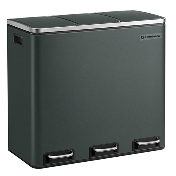 SORT szelektív hulladékgyűjtő 54 l (3×18 l), antracit/ezüst