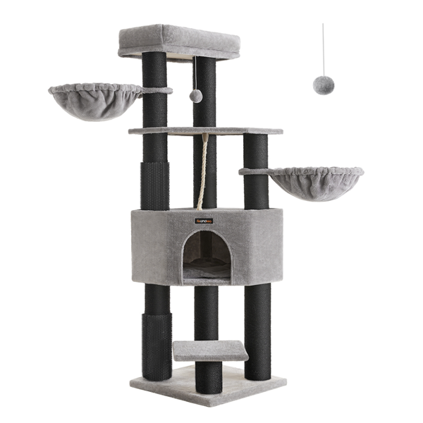 ONYX macskafa, 50x50x160cm, szürke/fekete