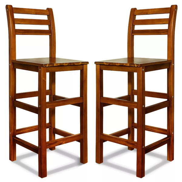 OSLO bárszék karfával, 2 db, 40,5x36x110cm, természetes barna