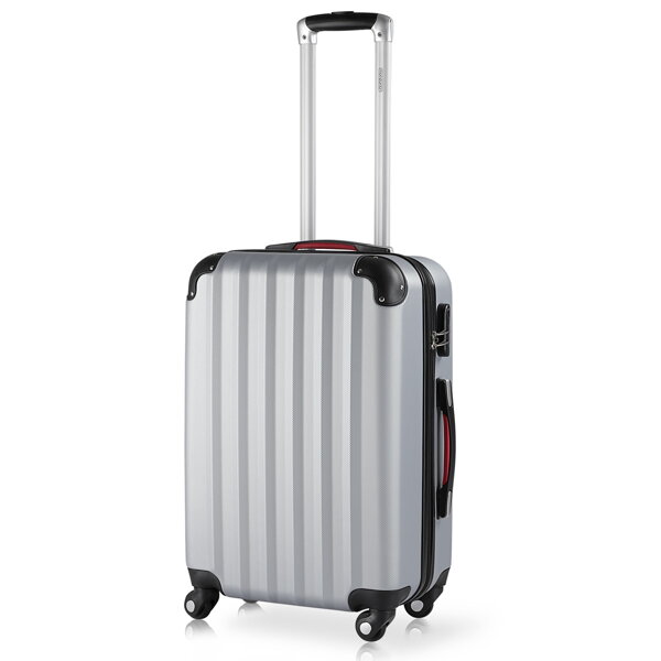 Baseline ezüst kemény oldalú bőrönd 62l 